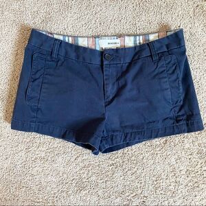 Burton Navy Blue Chino Shorts Women's 28/7 Mid Rise Hiking Summer